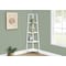 Monarch Specialties Bookshelf, Bookcase, Etagere, Corner, 4 Tier, 60 in.H, Office, Bedroom, White Laminate, White Metal I 3665 - alternate 4